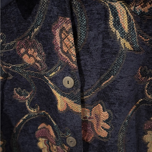 Susan Graver Floral Jacket L - Picture 6 of 6